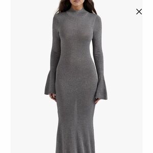 House of CB Long Gray Dress